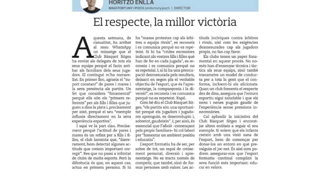 Fem del bàsquet un esport sa i educatiu per a tothom!
